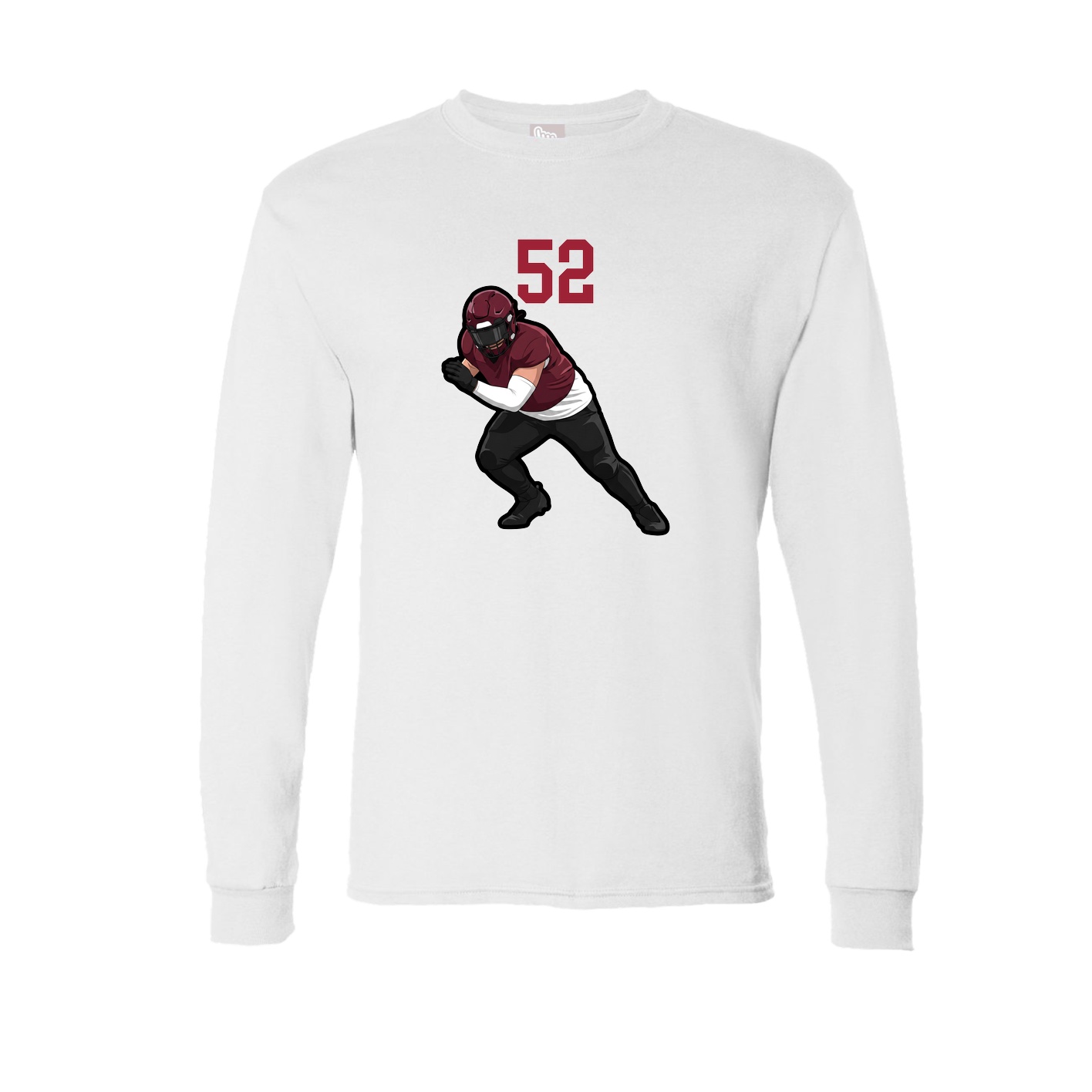Long Sleeve Tee — Number Top in White