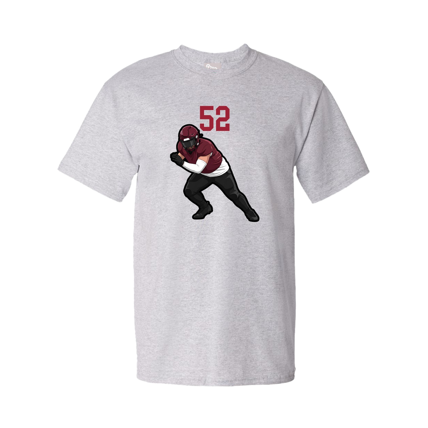 Youth Tee — Number Top in Grey
