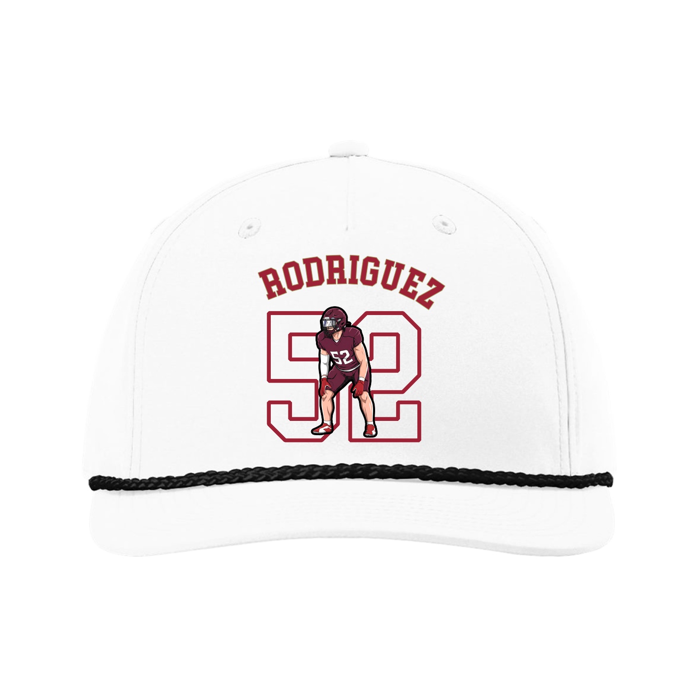 Five-Panel Classic Rope Cap — Shirsey Arch in White