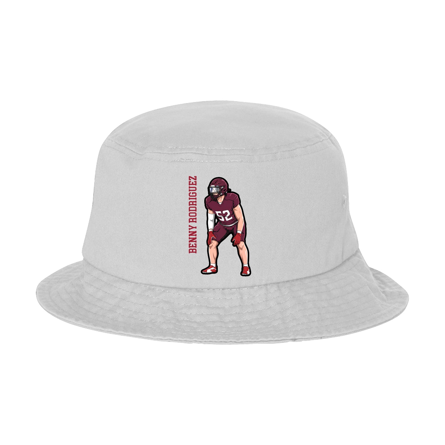 Bucket Cap — Name Vertical in White