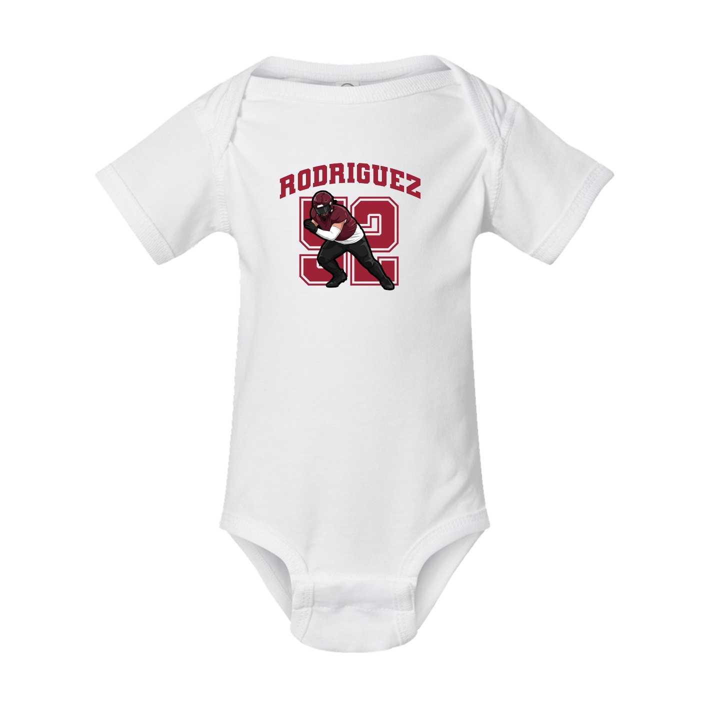 Baby Onesie — Number in White