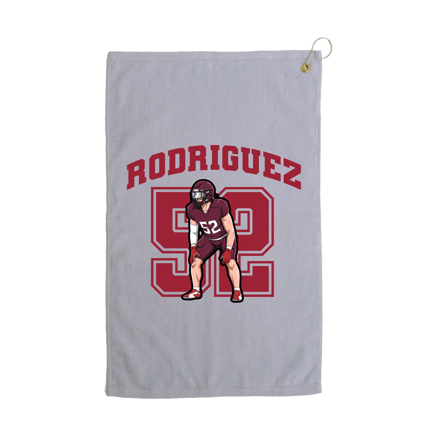 Golf Towel — Number in Grey