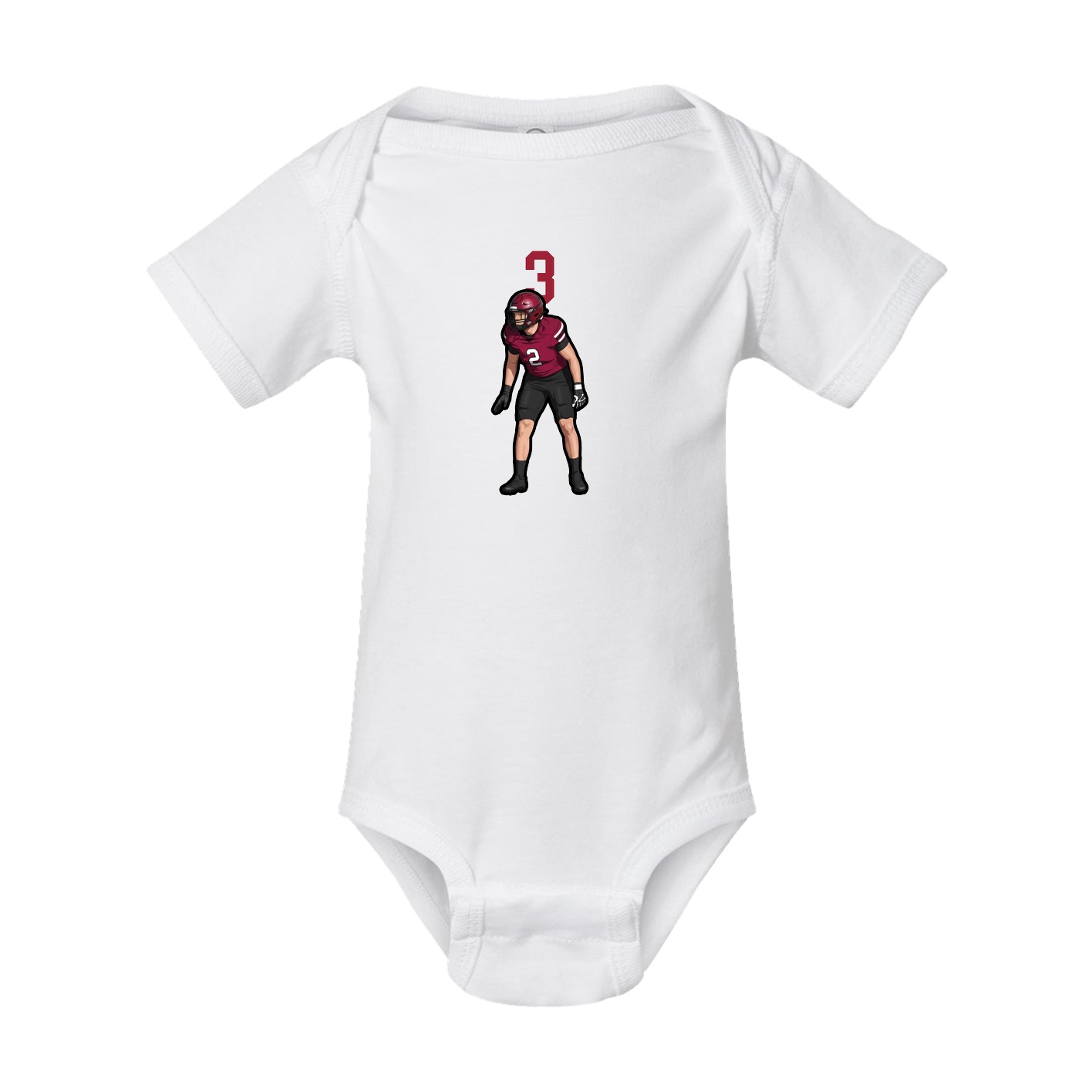 Baby Onesie — Number Top in White