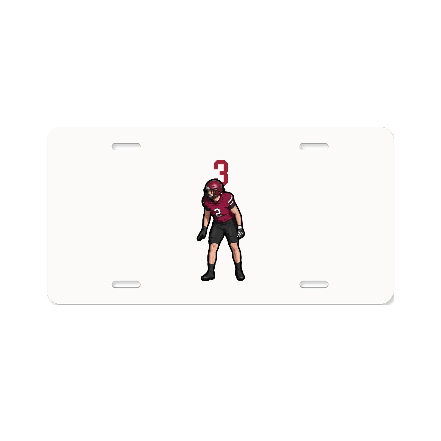 License Plate — Number Top in Classic