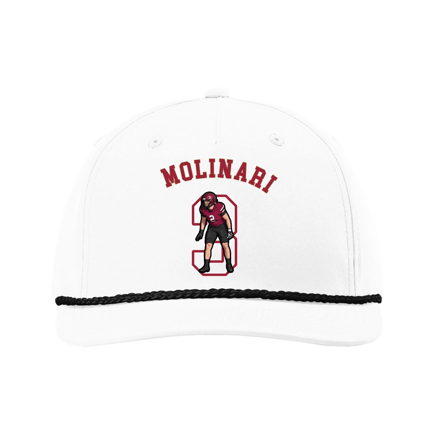 Five-Panel Classic Rope Cap — Shirsey Arch in White