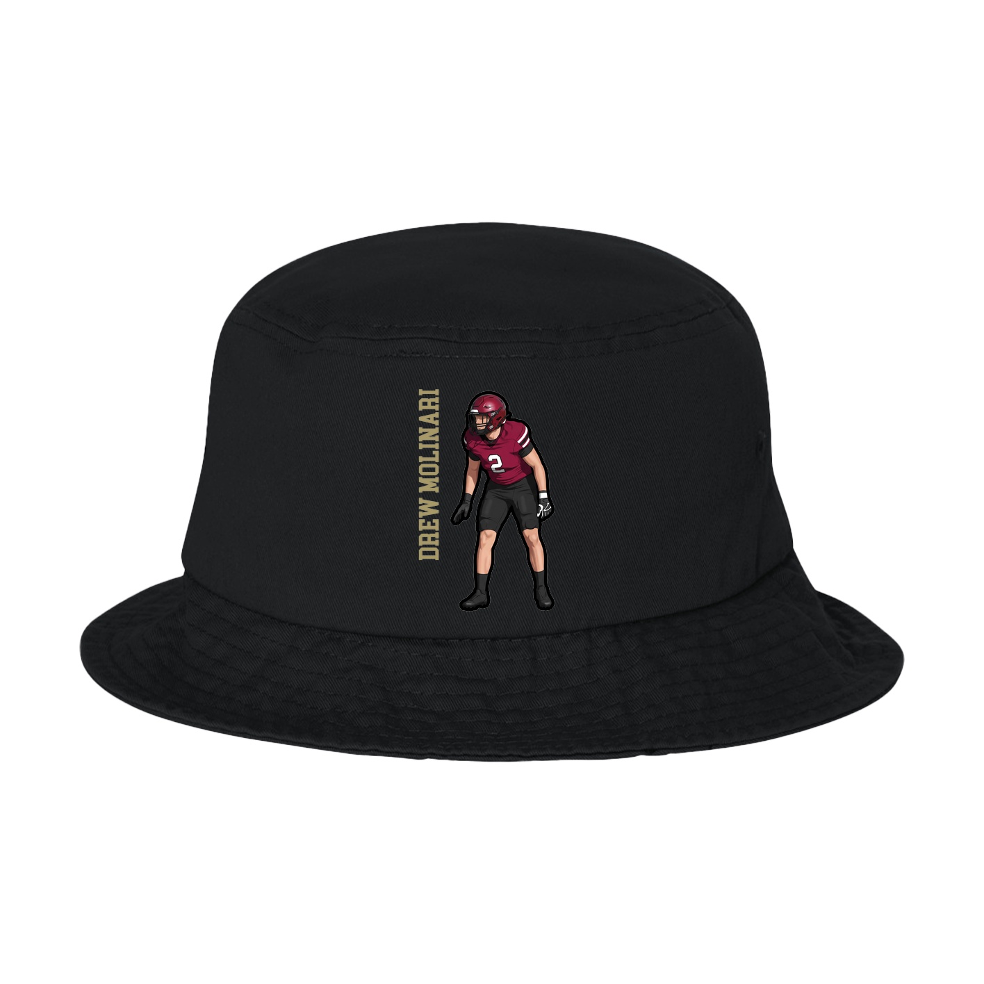 Bucket Cap — Name Vertical in Black
