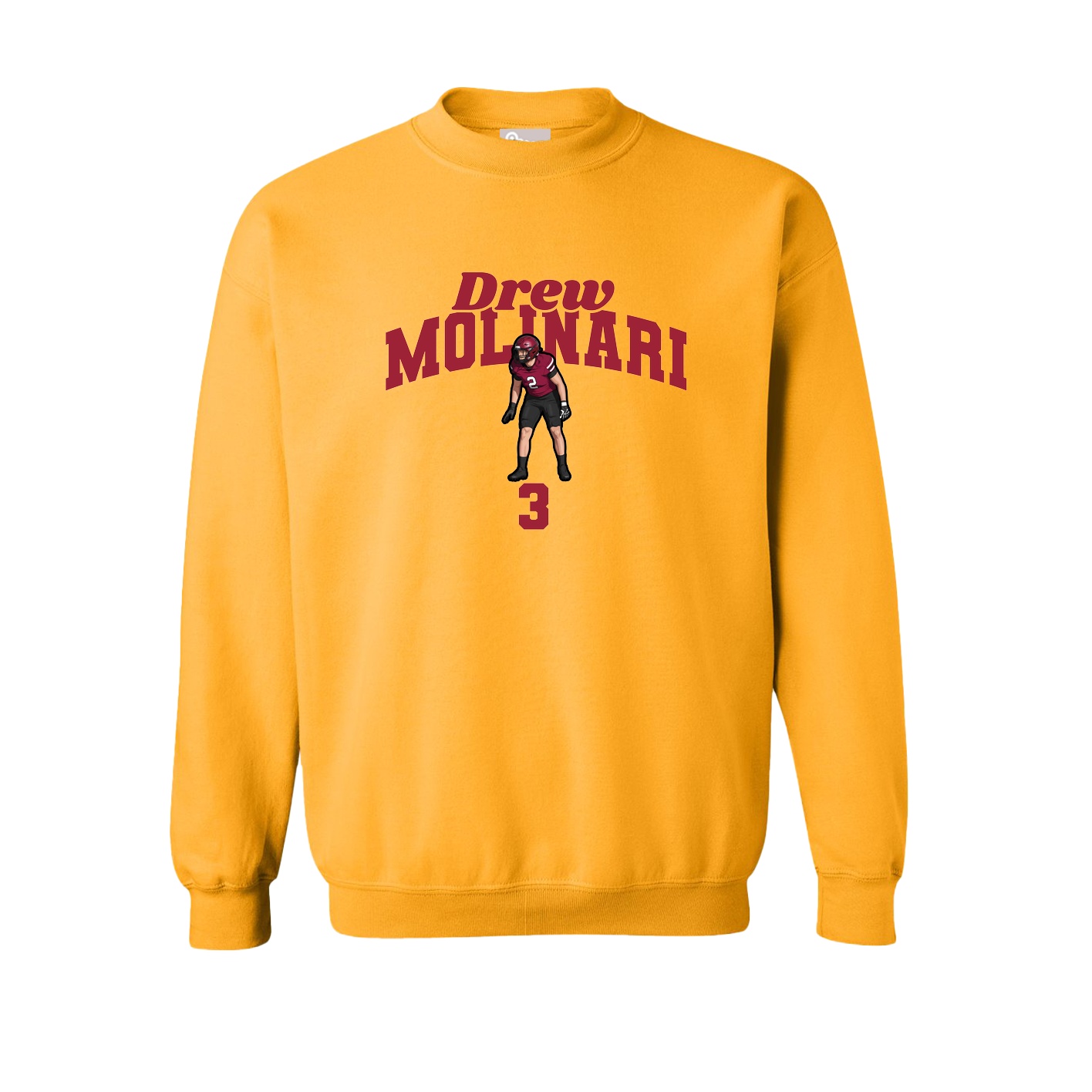 Fleece Crew — Signature Arch in Gold