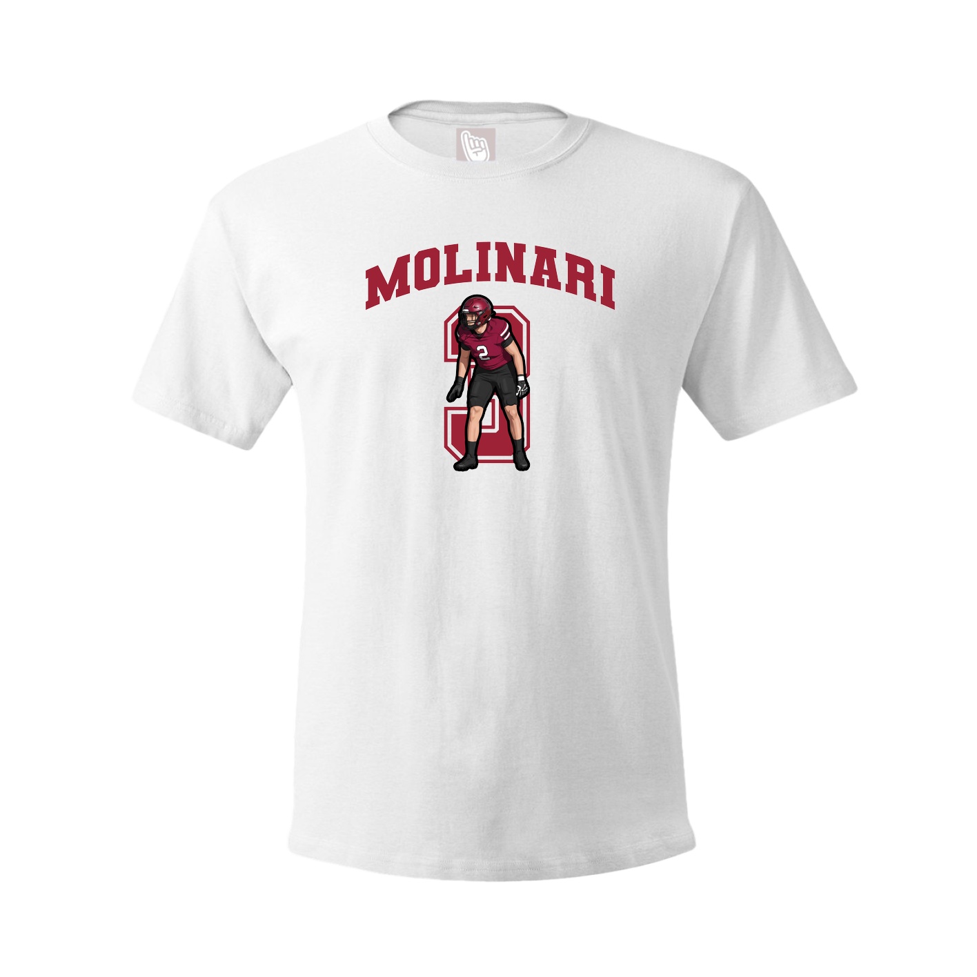 Youth Tee — Number in White
