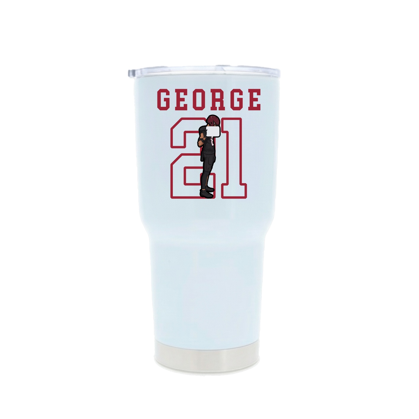 30oz Stainless Steel Tumbler — Shirsey in White