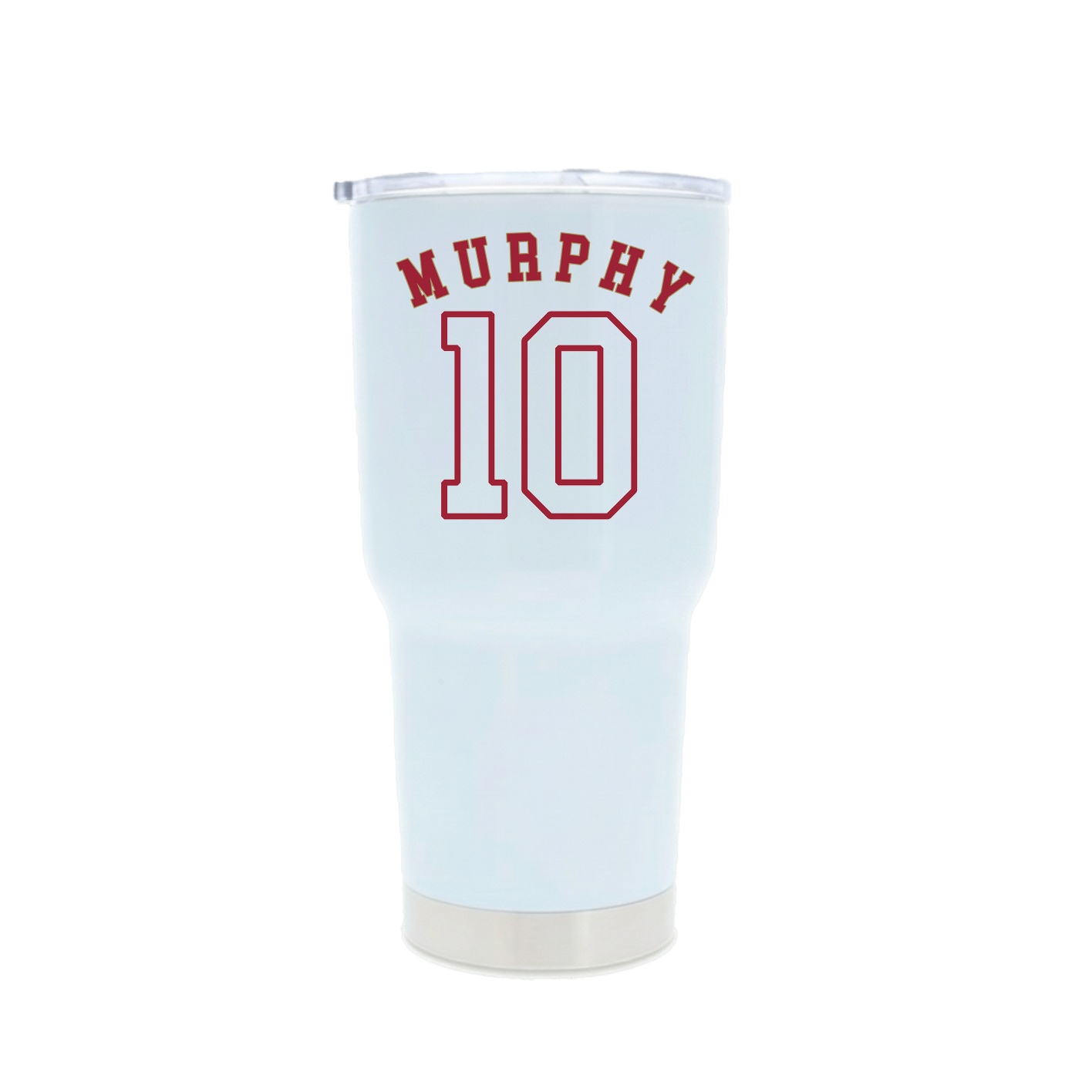 30oz Stainless Steel Tumbler — Shirsey Arch in White