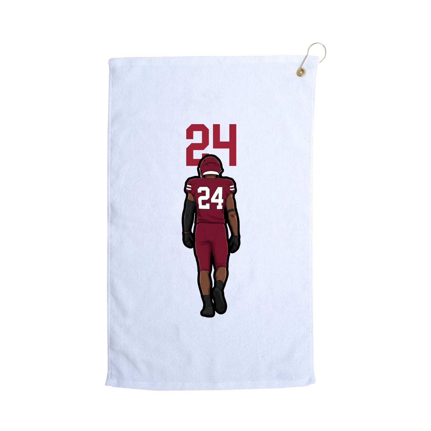 Golf Towel — Number Top in White