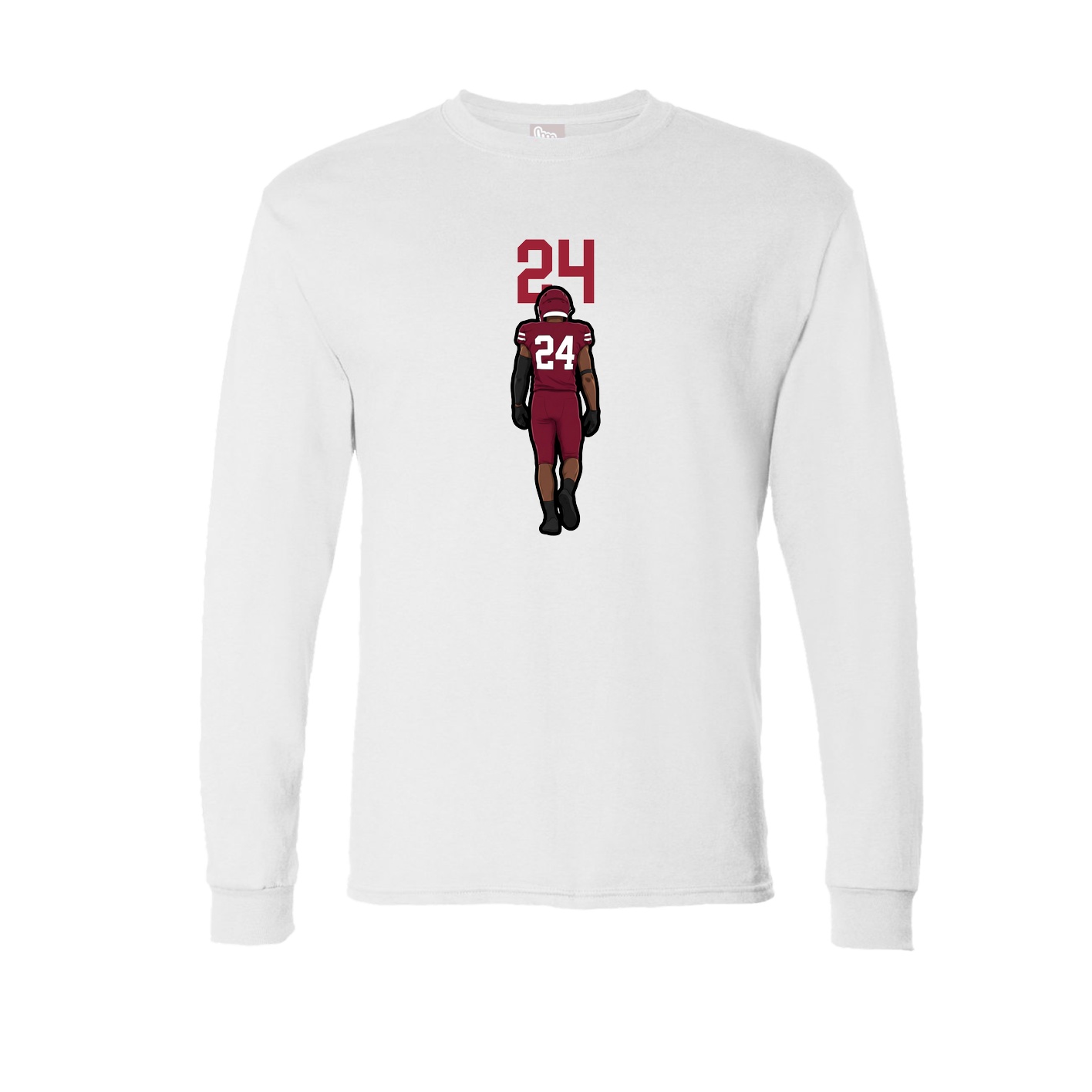 Long Sleeve Tee — Number Top in White