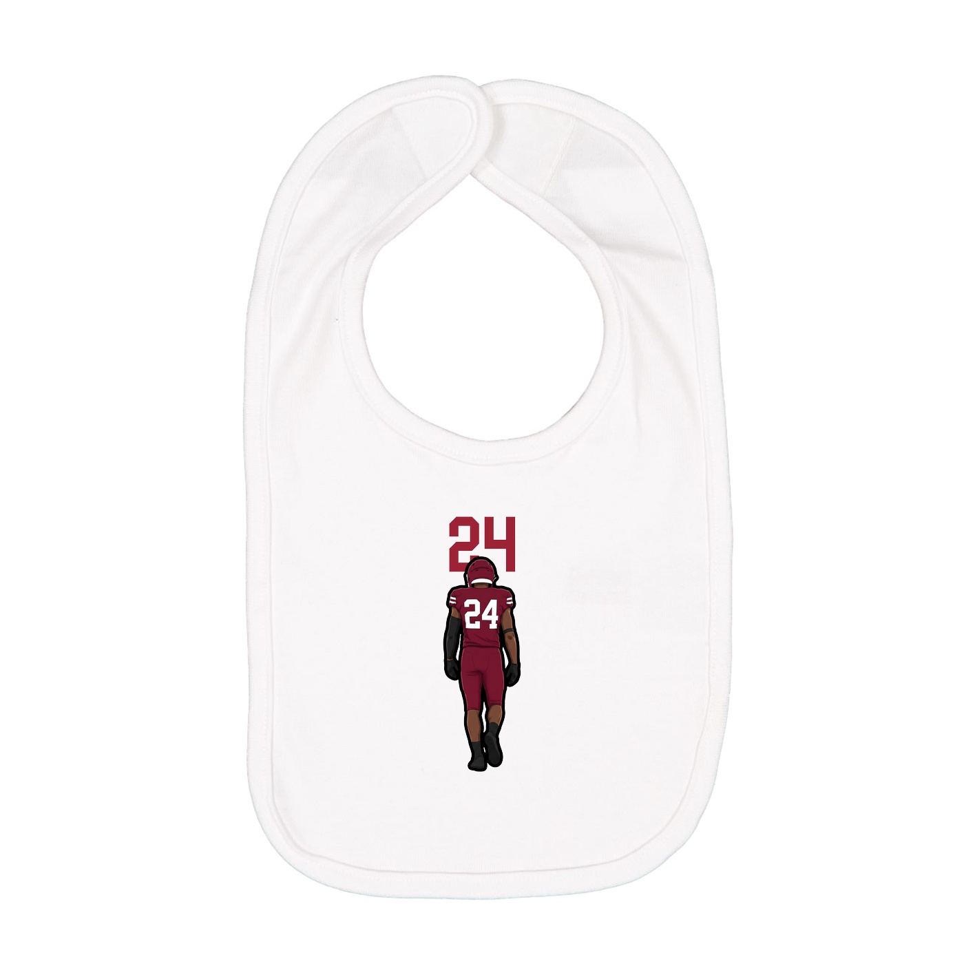 Infant Bib — Number Top in White