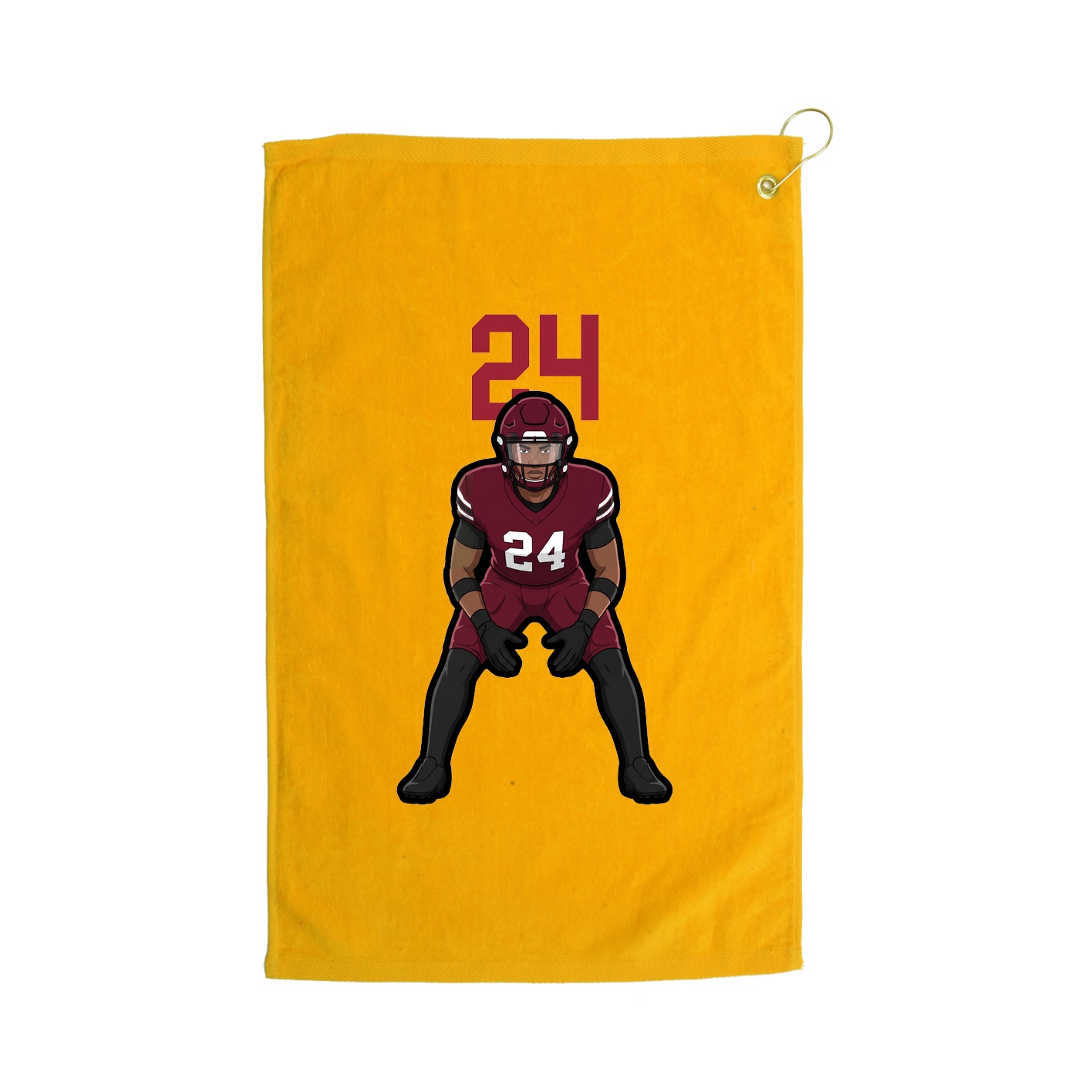 Golf Towel — Number Top in Gold