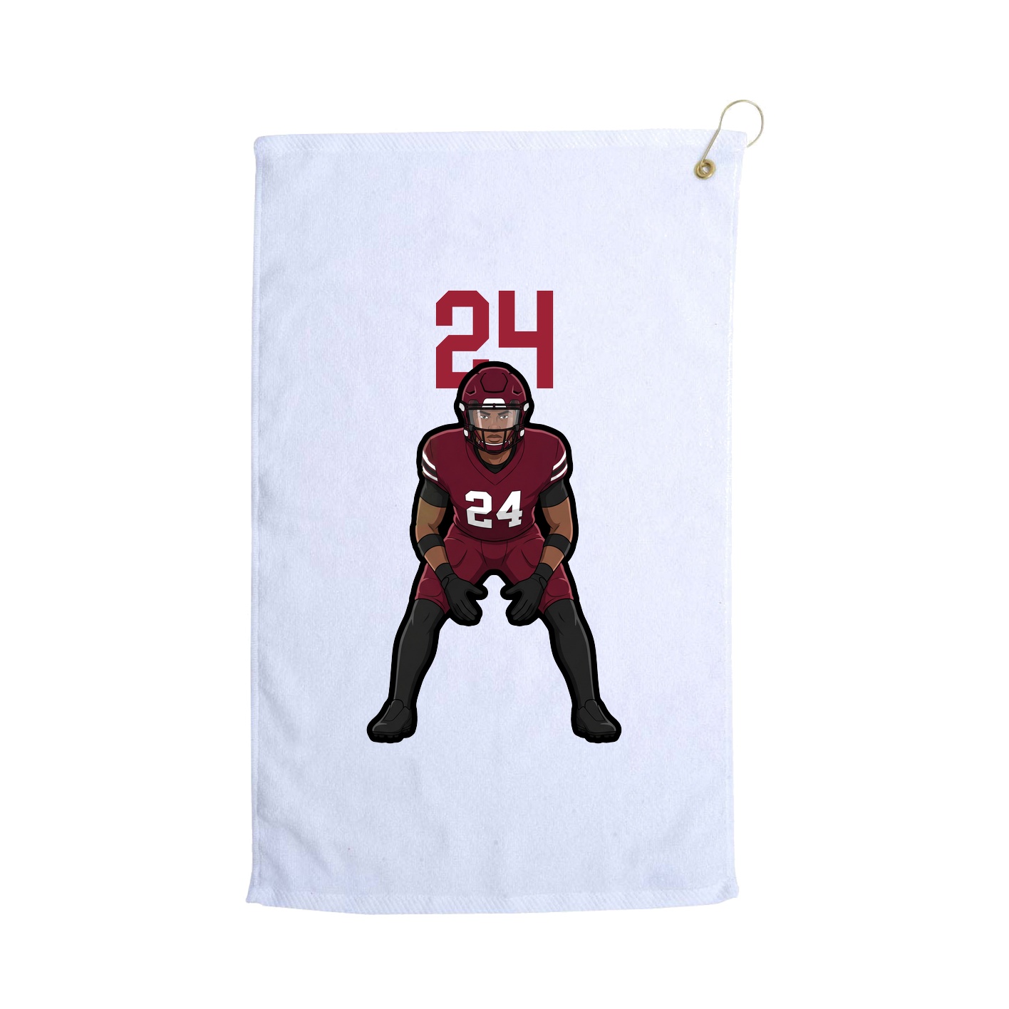 Golf Towel — Number Top in White