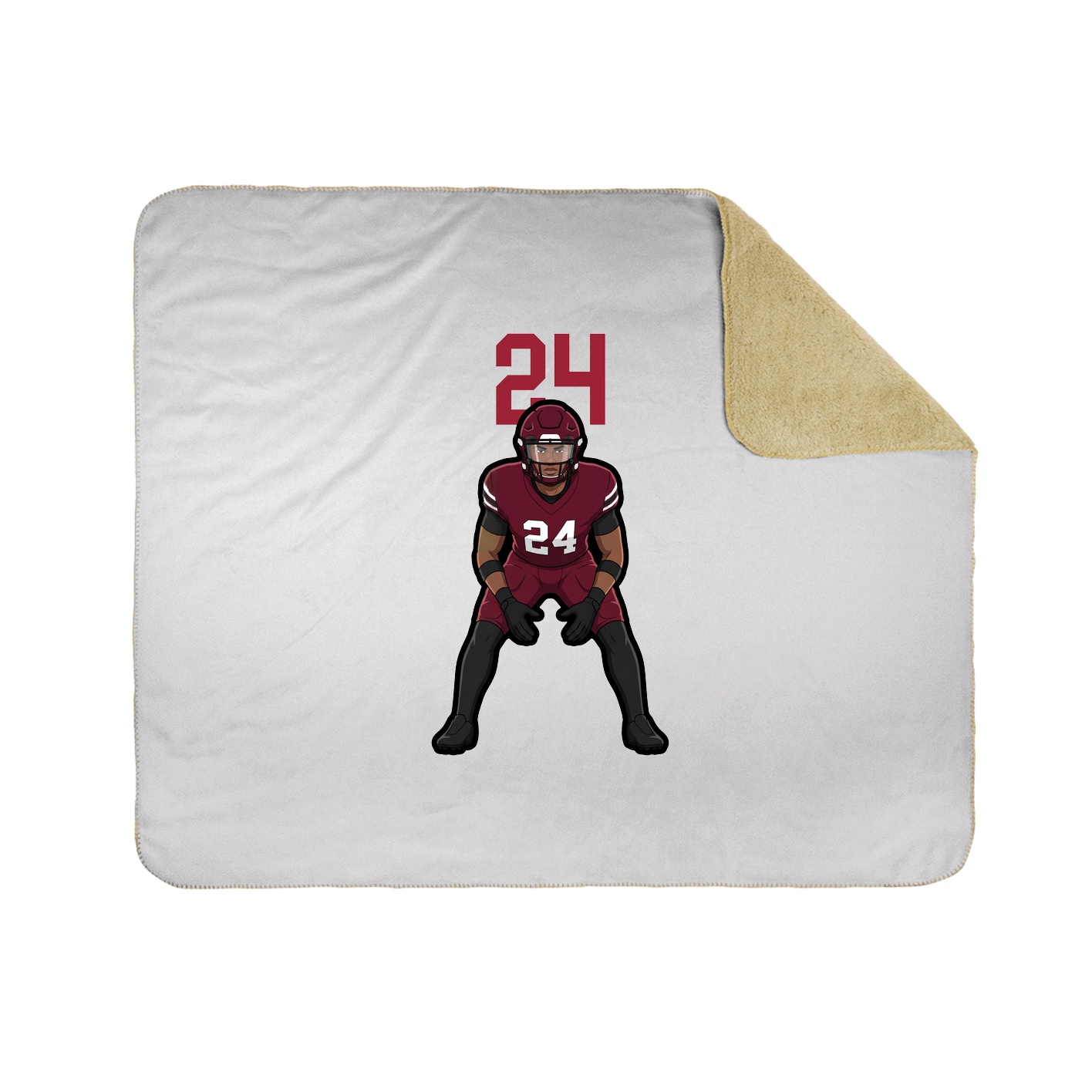 Throw Blanket — Number Top in White