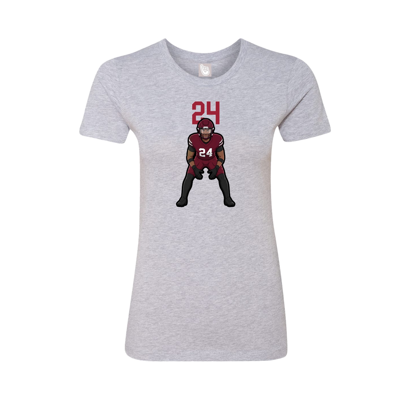 Womens Tee — Number Top in Grey