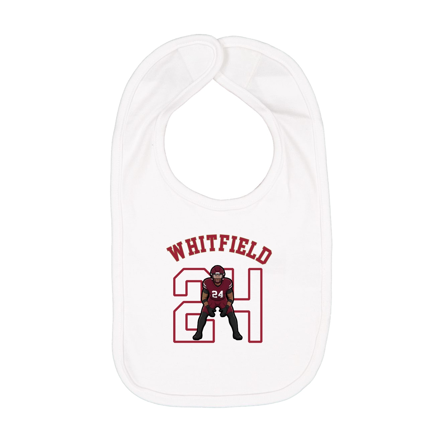 Infant Bib — Shirsey Arch in White