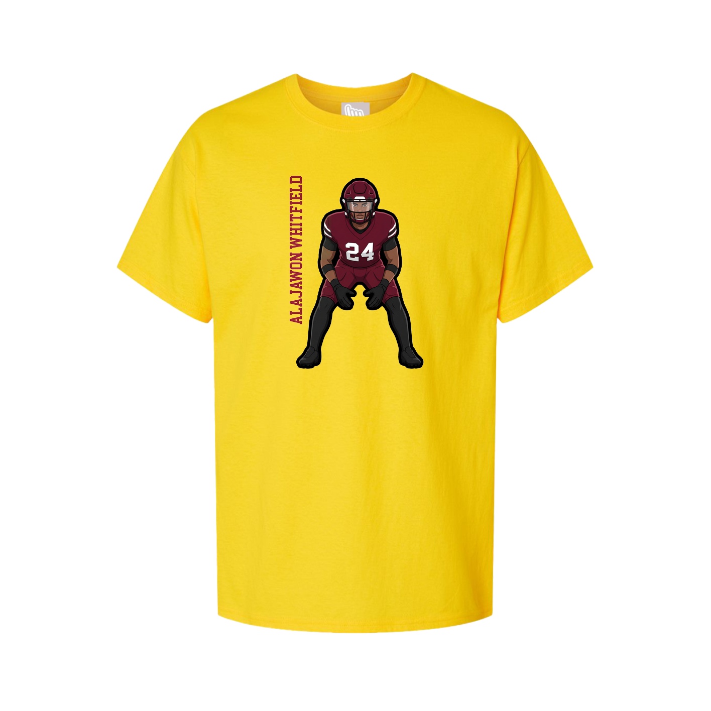 Youth Tee — Name Vertical in Gold