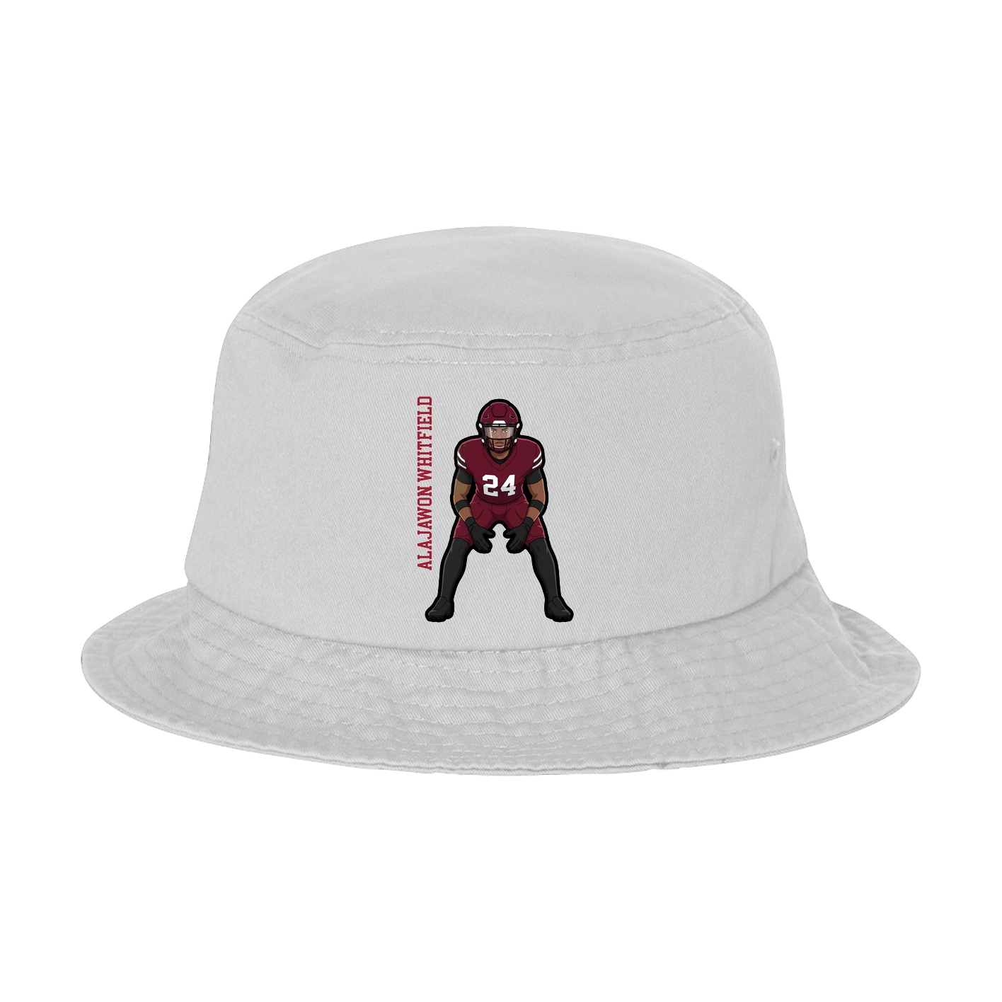 Bucket Cap — Name Vertical in White