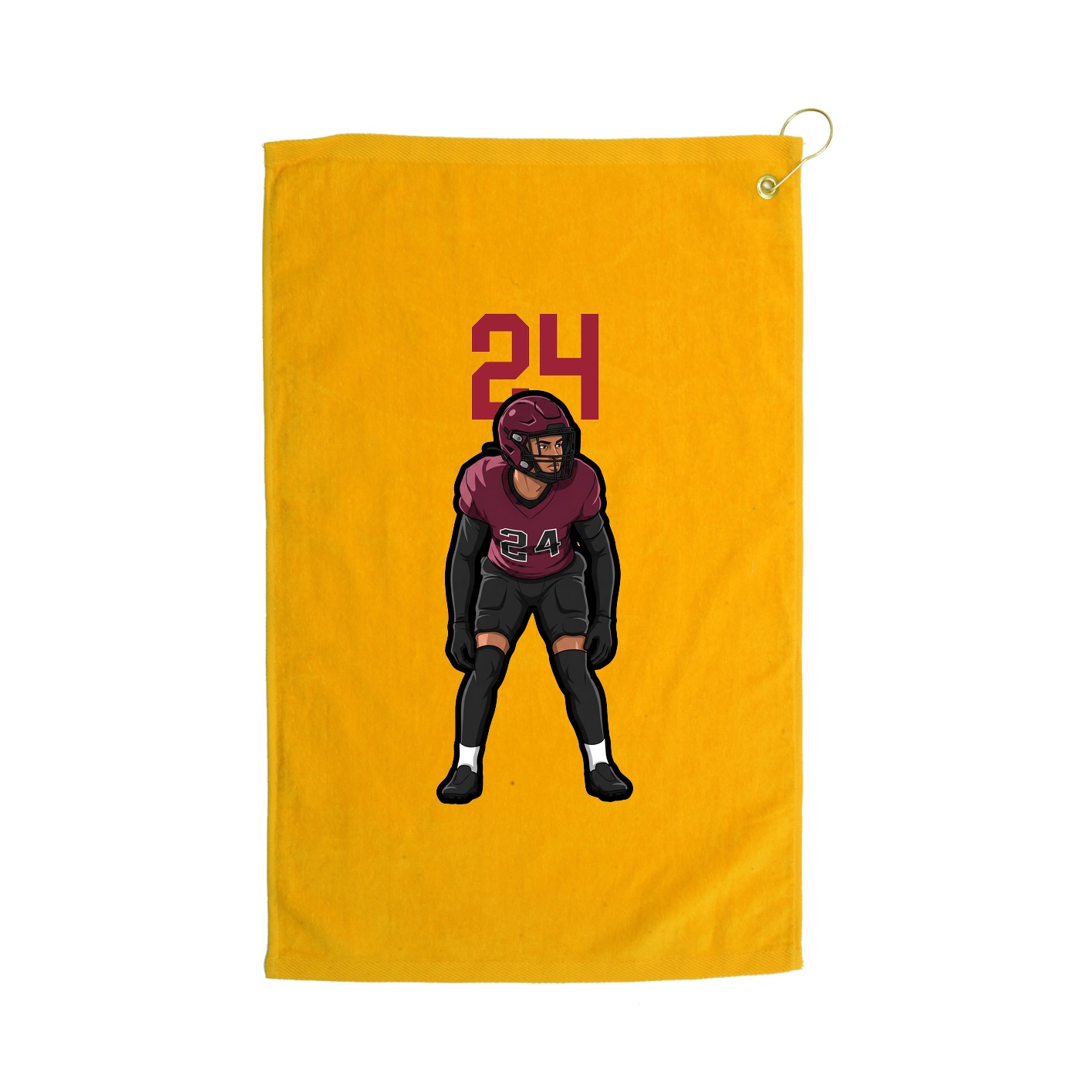 Golf Towel — Number Top in Gold