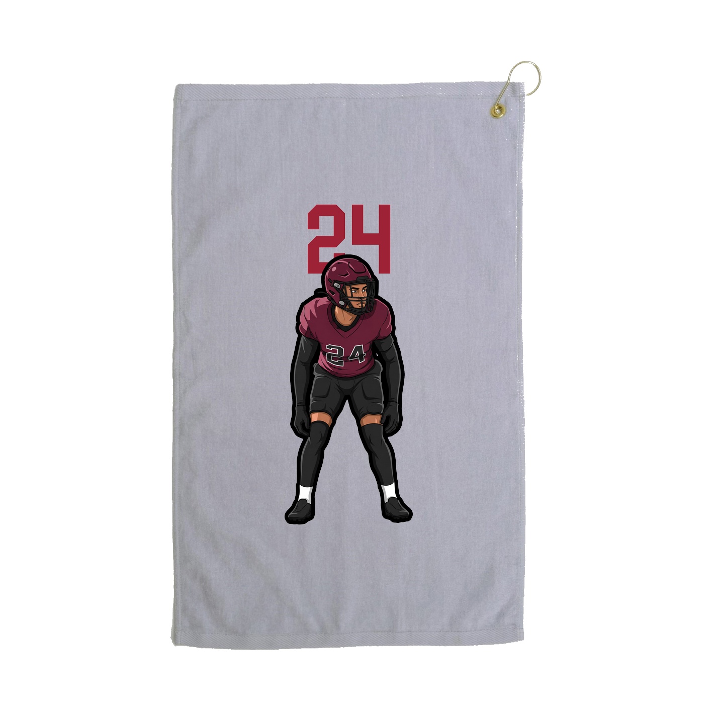 Golf Towel — Number Top in Grey