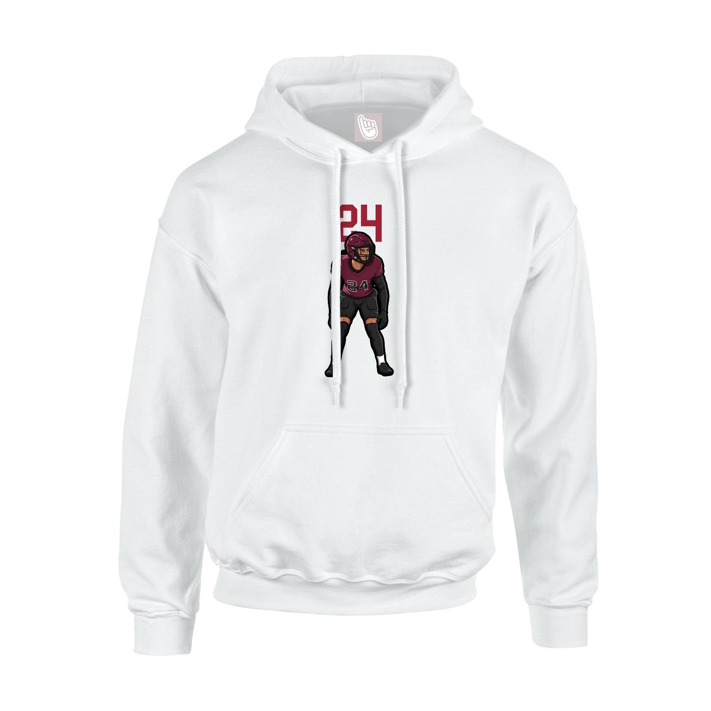 Hoodie — Number Top in White