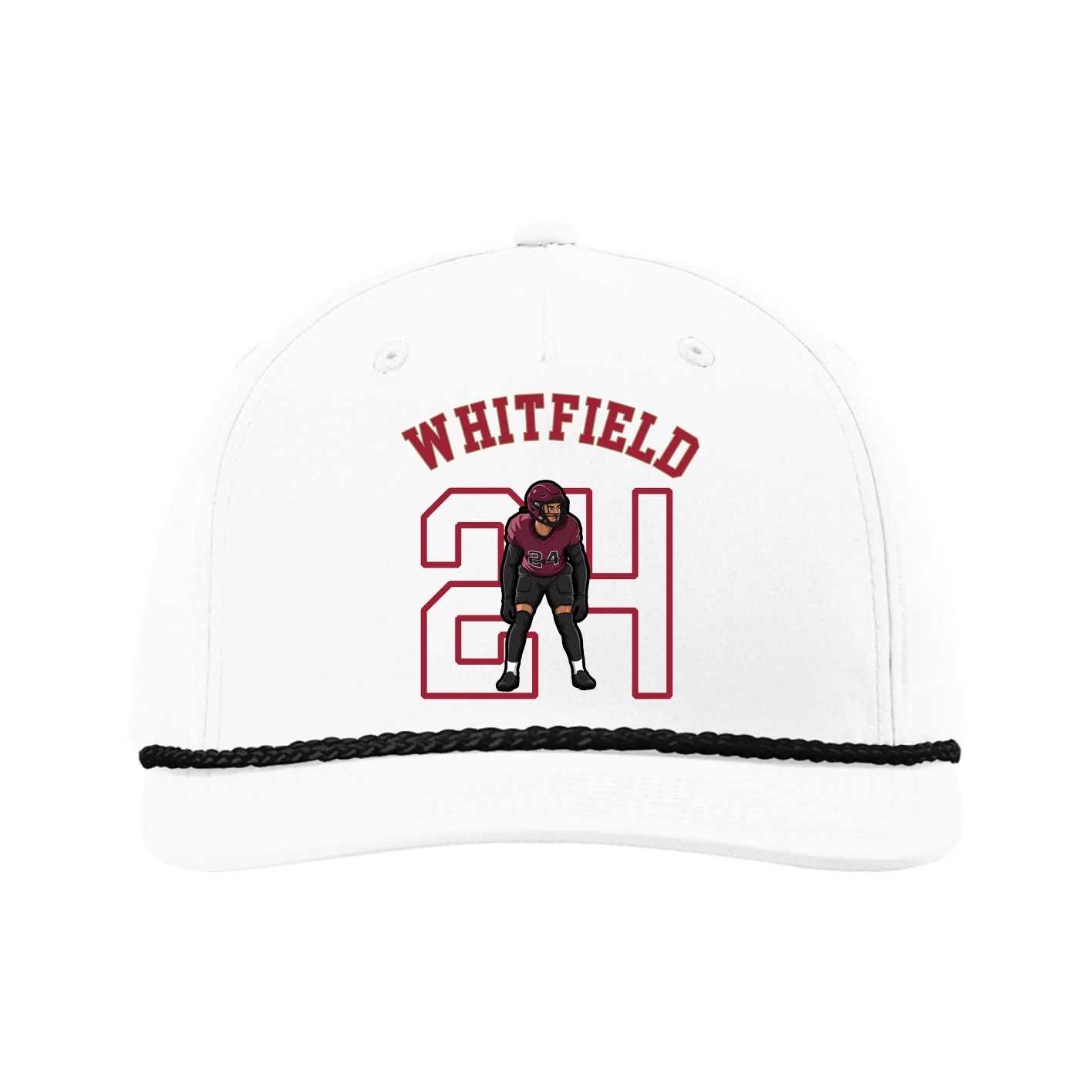 Five-Panel Classic Rope Cap — Shirsey Arch in White