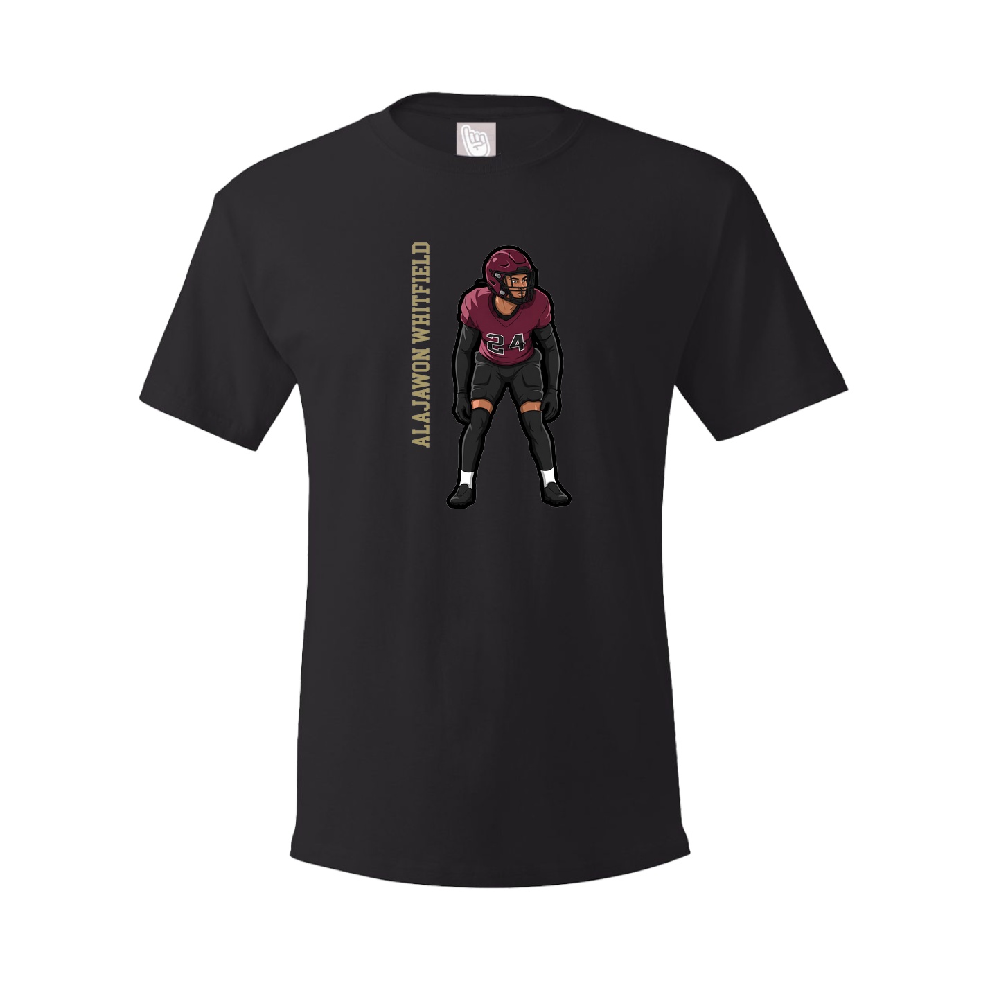 Tee — Name Vertical in Black