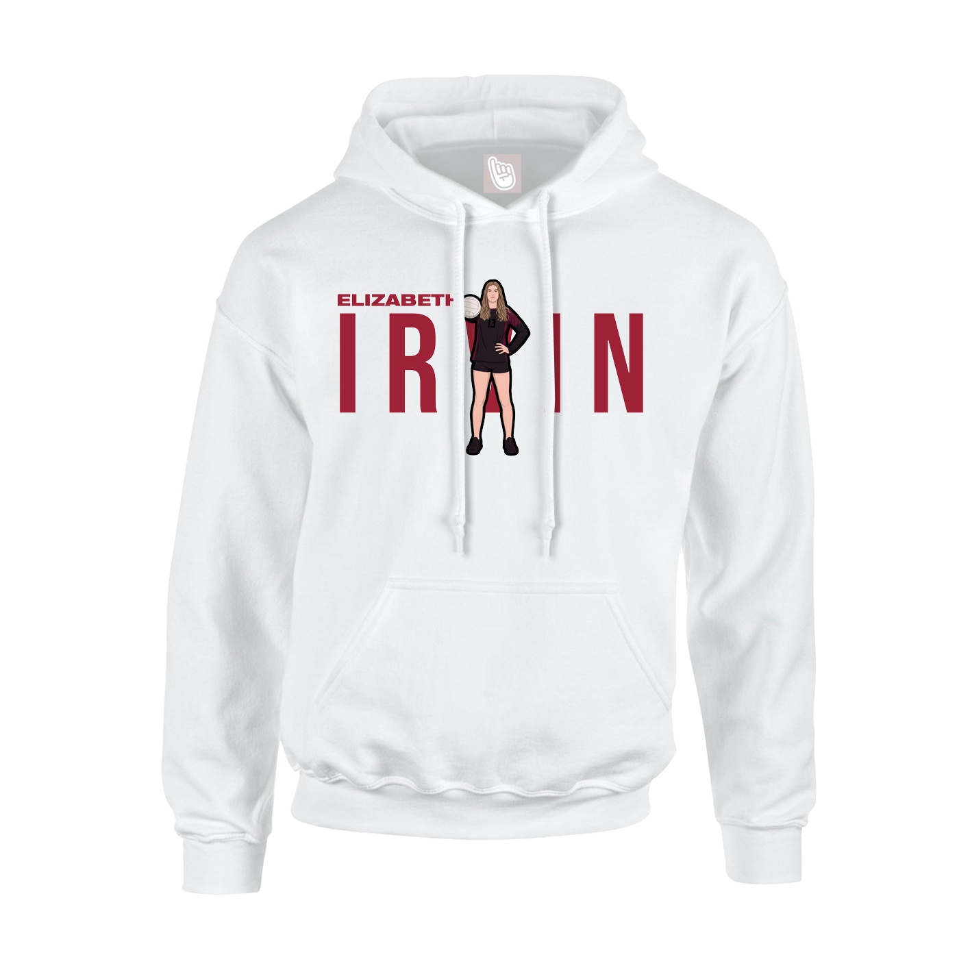 Youth Hoodie — Player Name in White