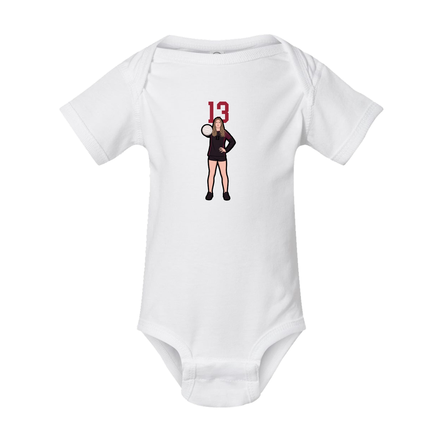 Baby Onesie — Number Top in White