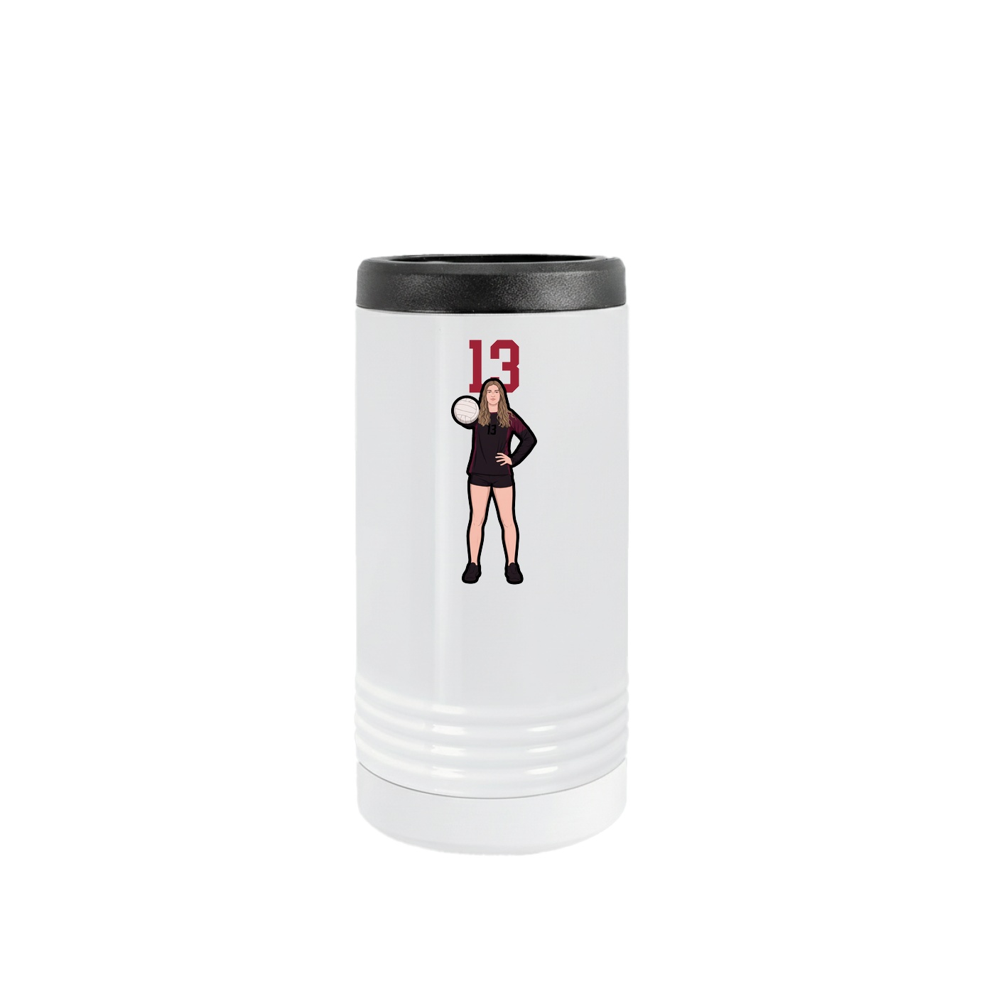 Slim Beverage Holder — Number Top in White