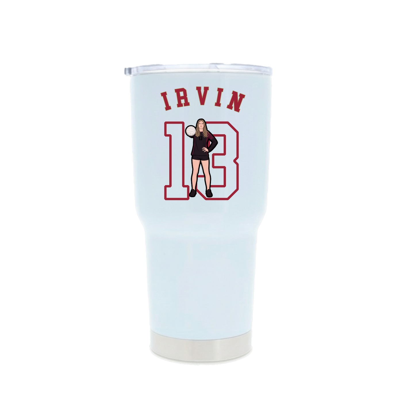 30oz Stainless Steel Tumbler — Shirsey Arch in White