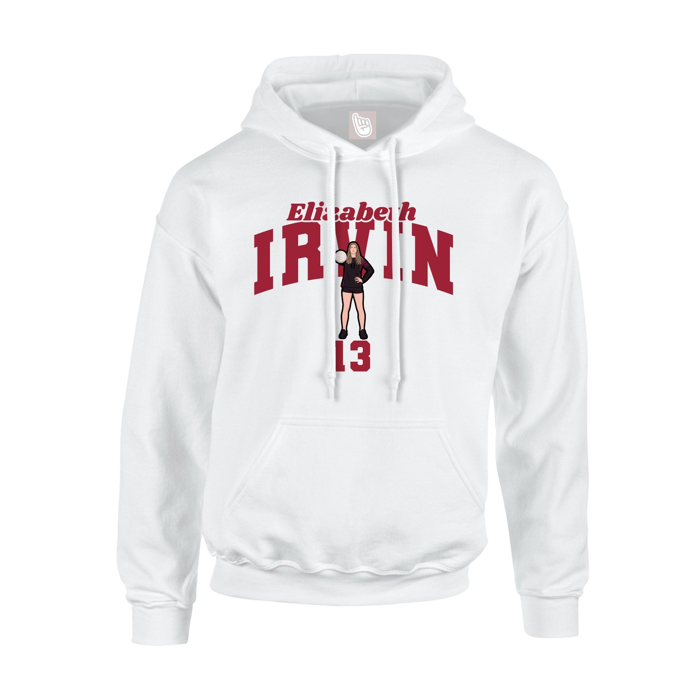 Hoodie — Signature Arch in White