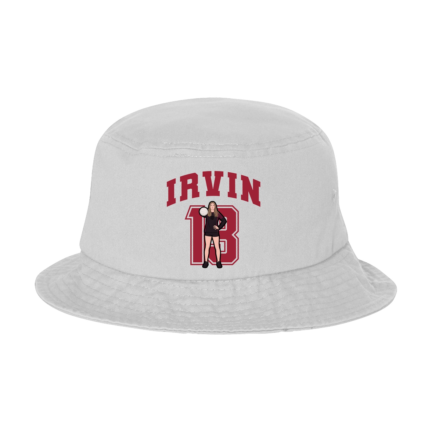 Bucket Cap — Number in White