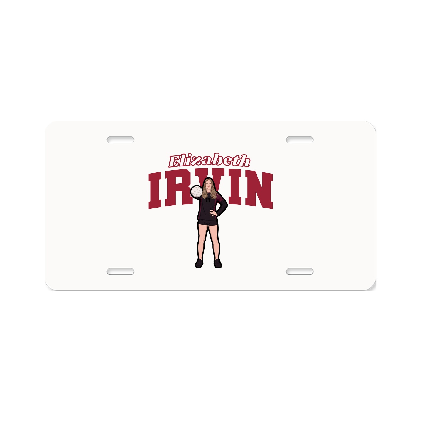 License Plate — Name Arch in Classic
