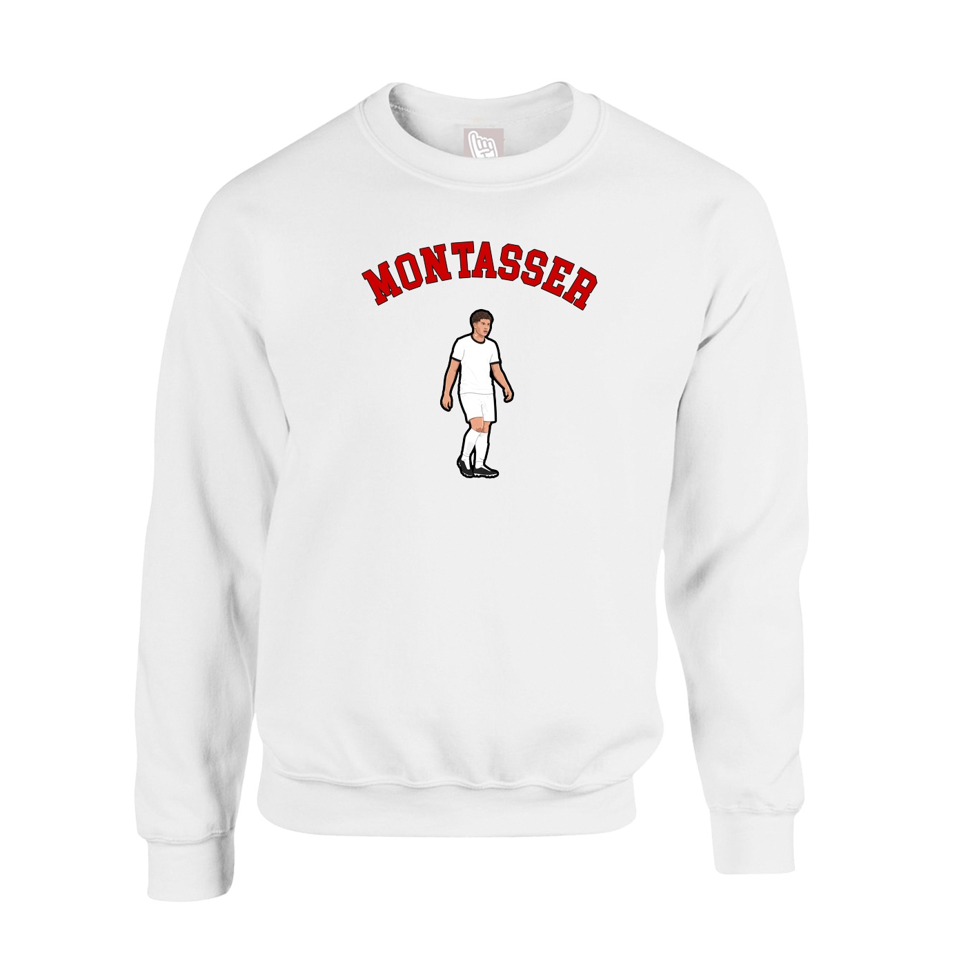 Fleece Crew — Shirsey Arch in White