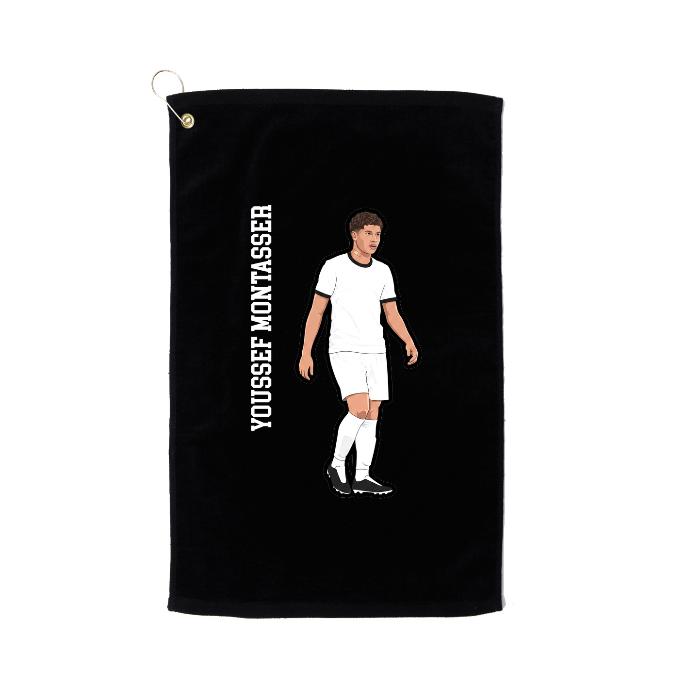 Golf Towel — Name Vertical in Black