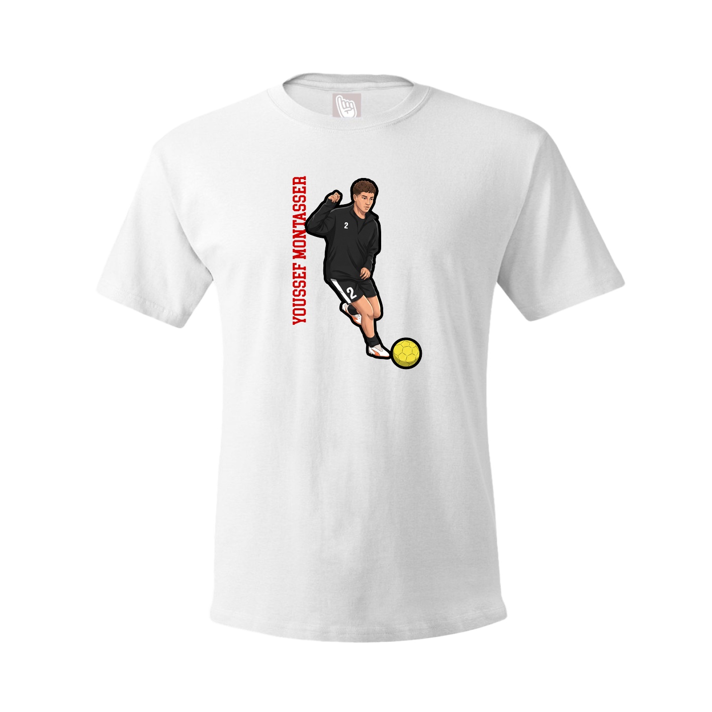 Tee — Name Vertical in White
