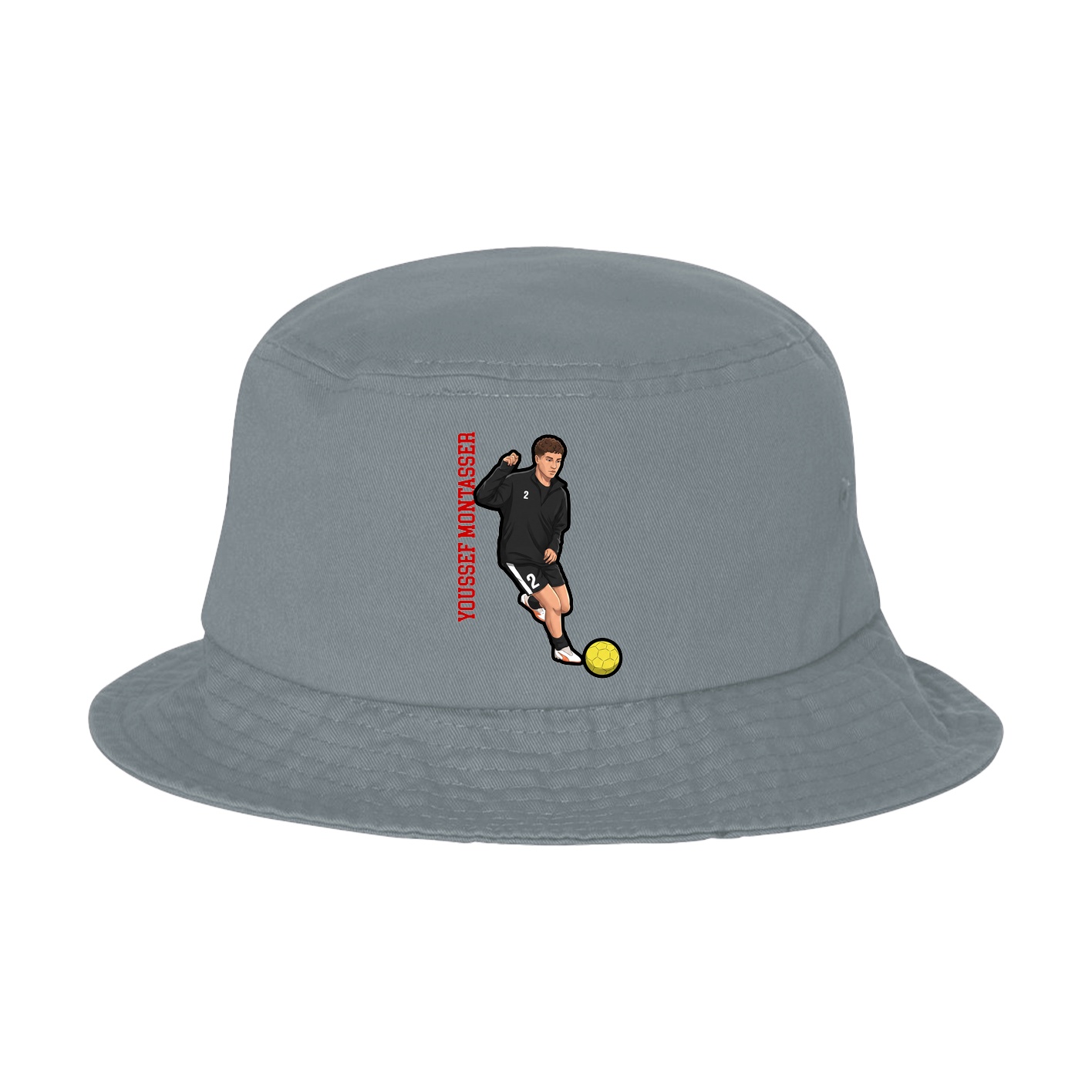 Bucket Cap — Name Vertical in Grey