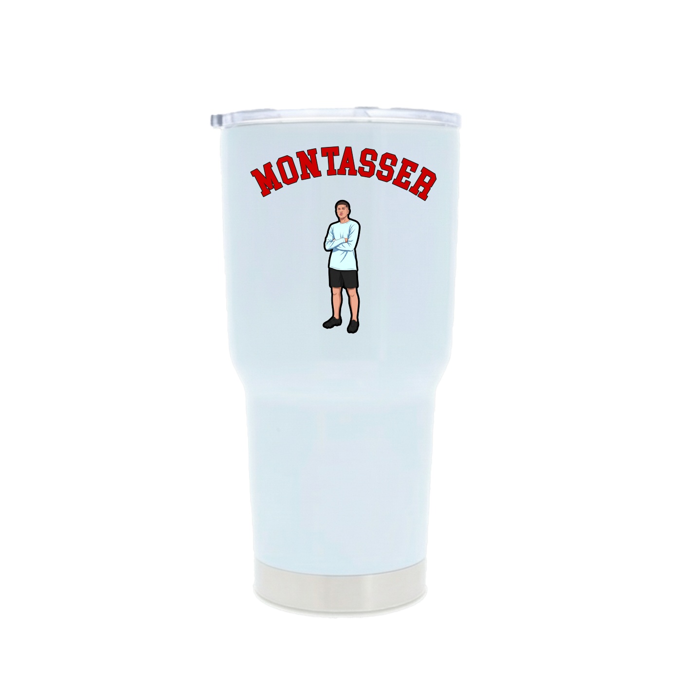 30oz Stainless Steel Tumbler — Shirsey Arch in White