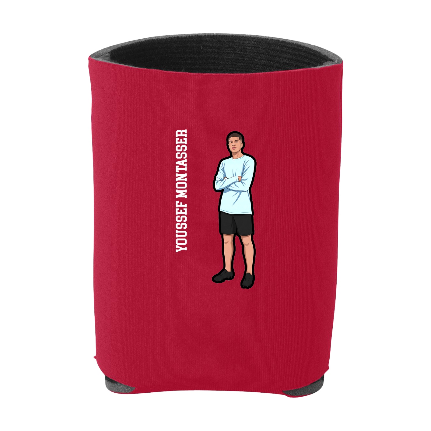 Can Holder — Name Vertical in Red