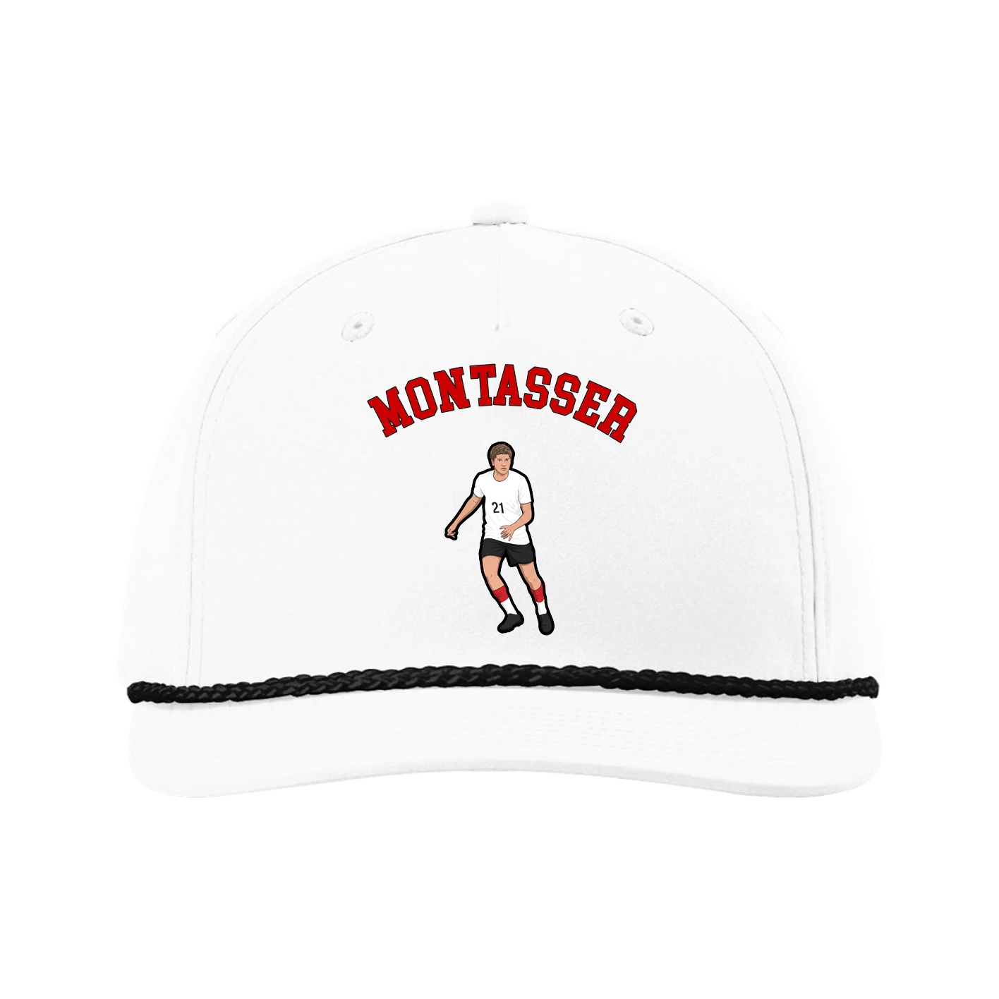 Five-Panel Classic Rope Cap — Shirsey Arch in White