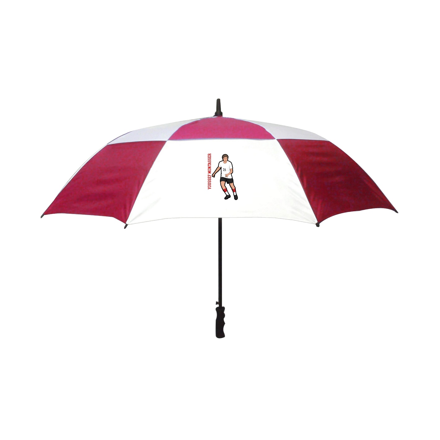 Golf Umbrella — Name Vertical in Red