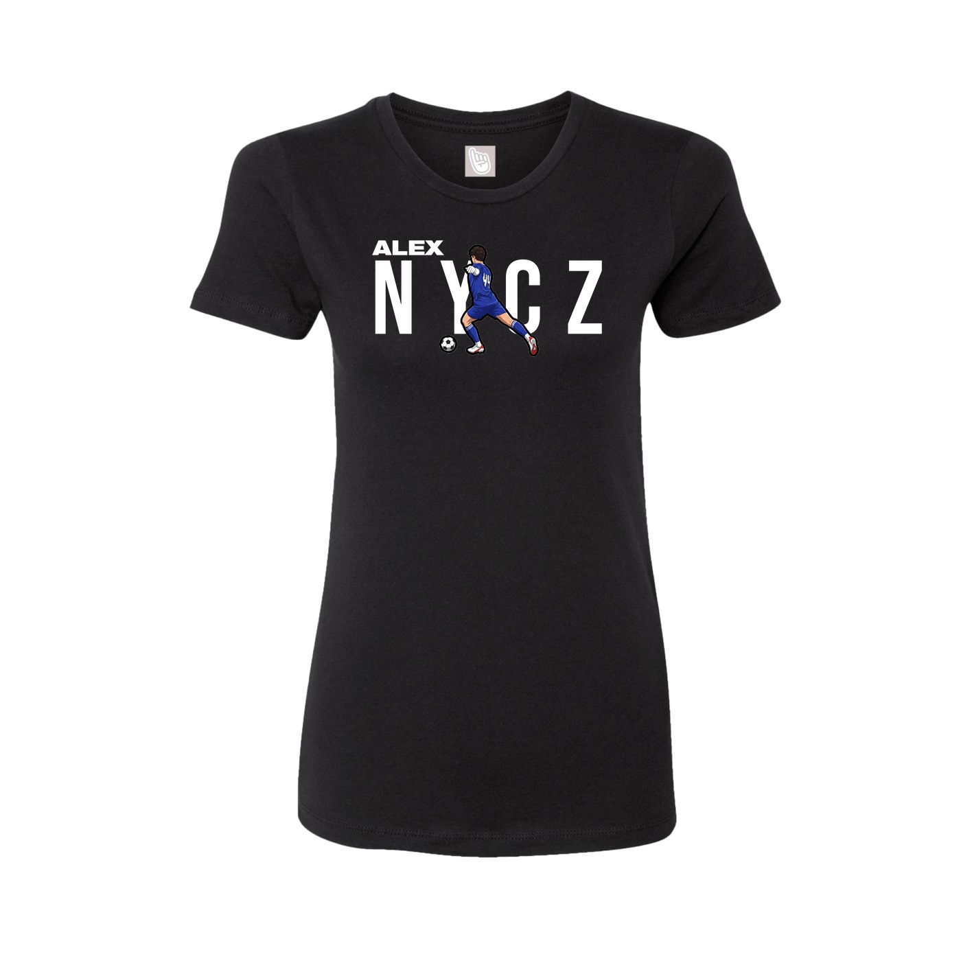 Fitted Women's Tee — Player Name in Black