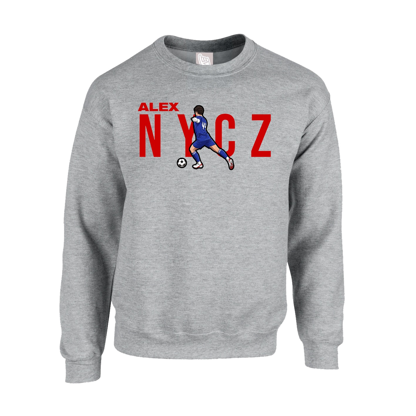 Fleece Crew — Player Name in Grey