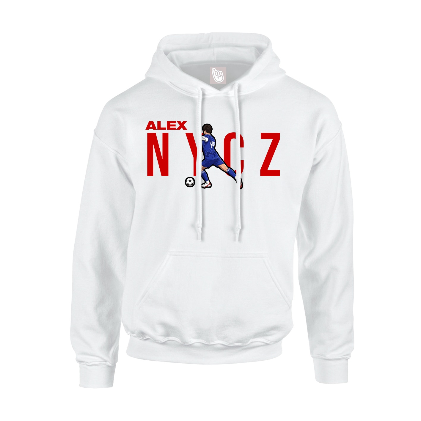 Youth Hoodie — Player Name in White