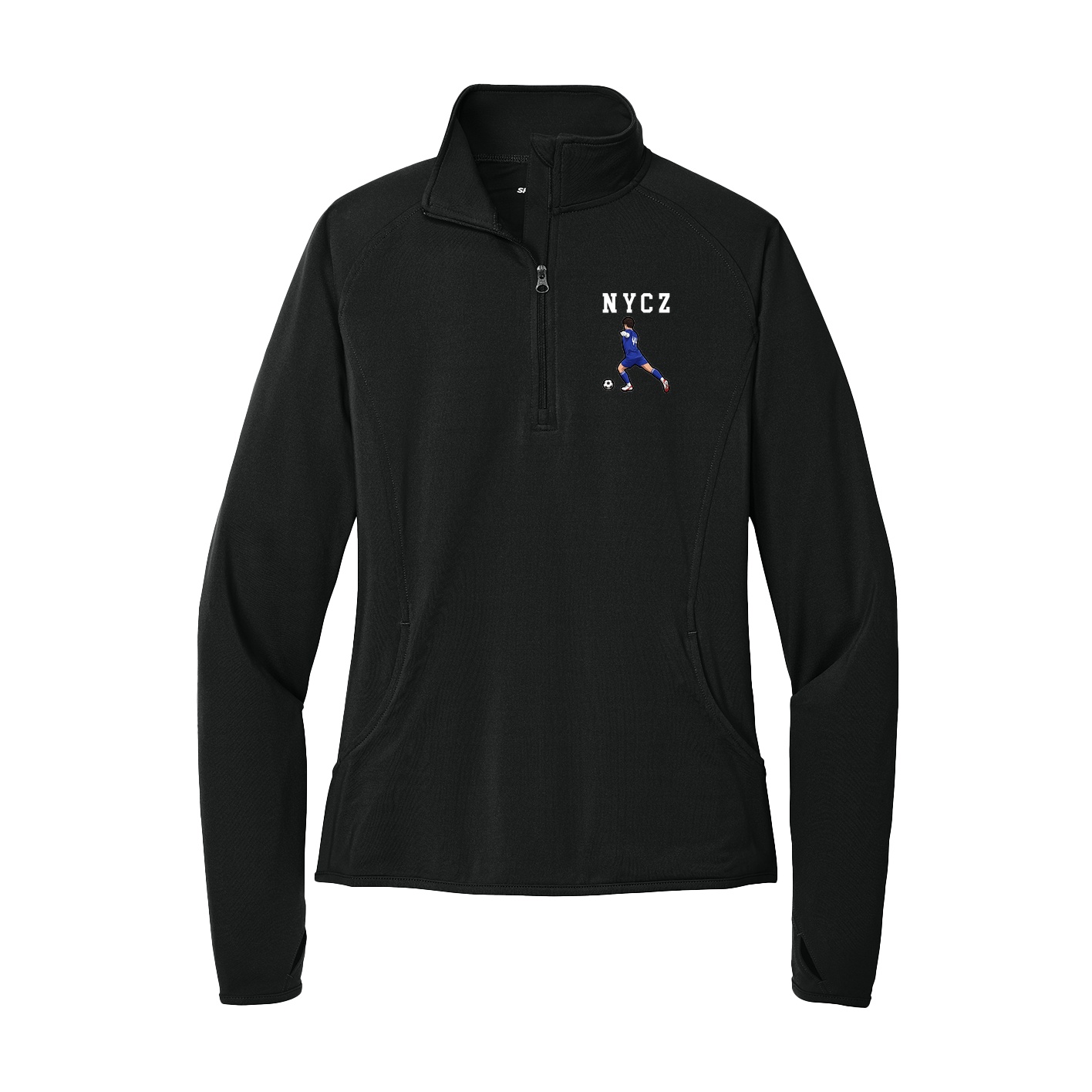 Women's Q-Zip Pullover — Shirsey in Black