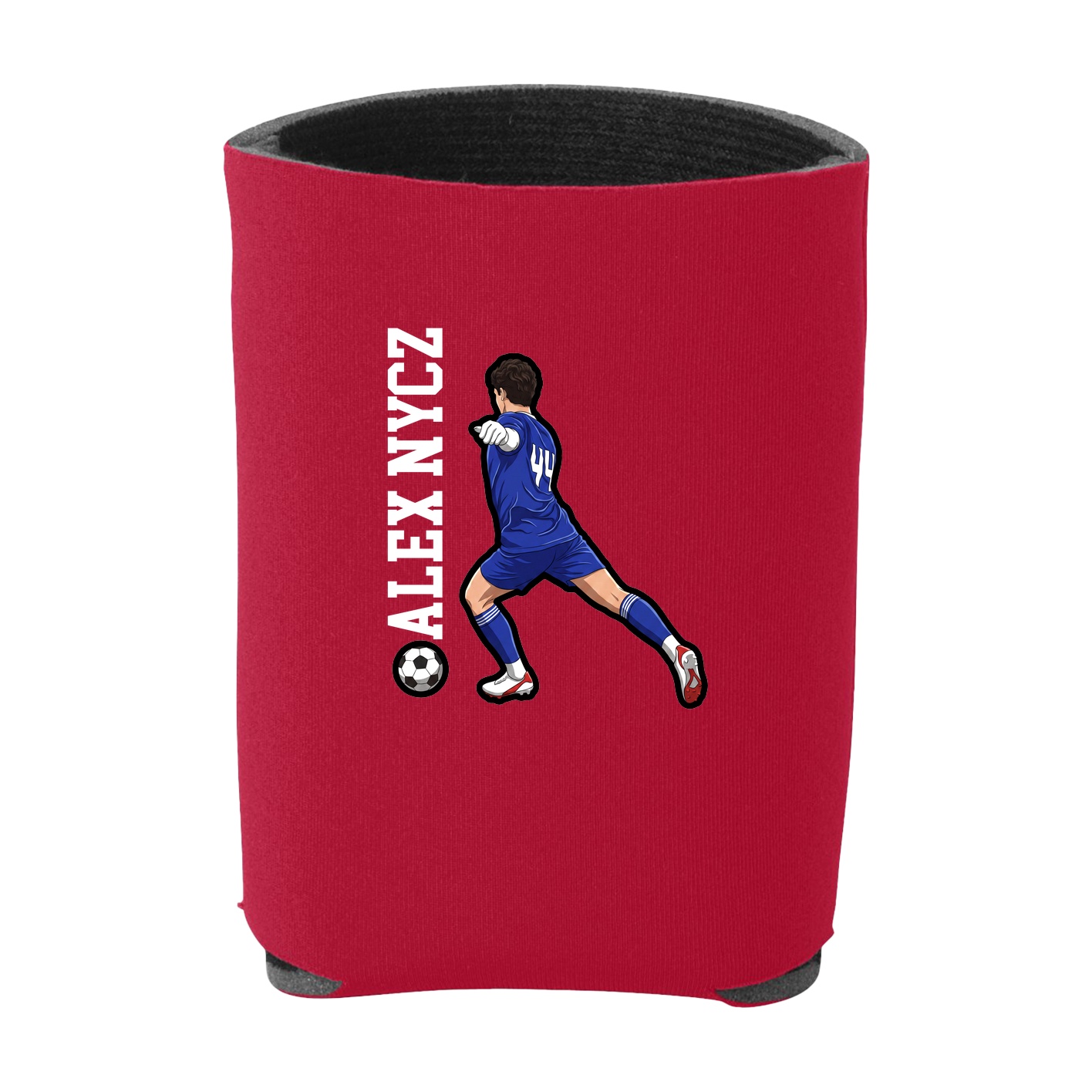 Can Holder — Name Vertical in Red
