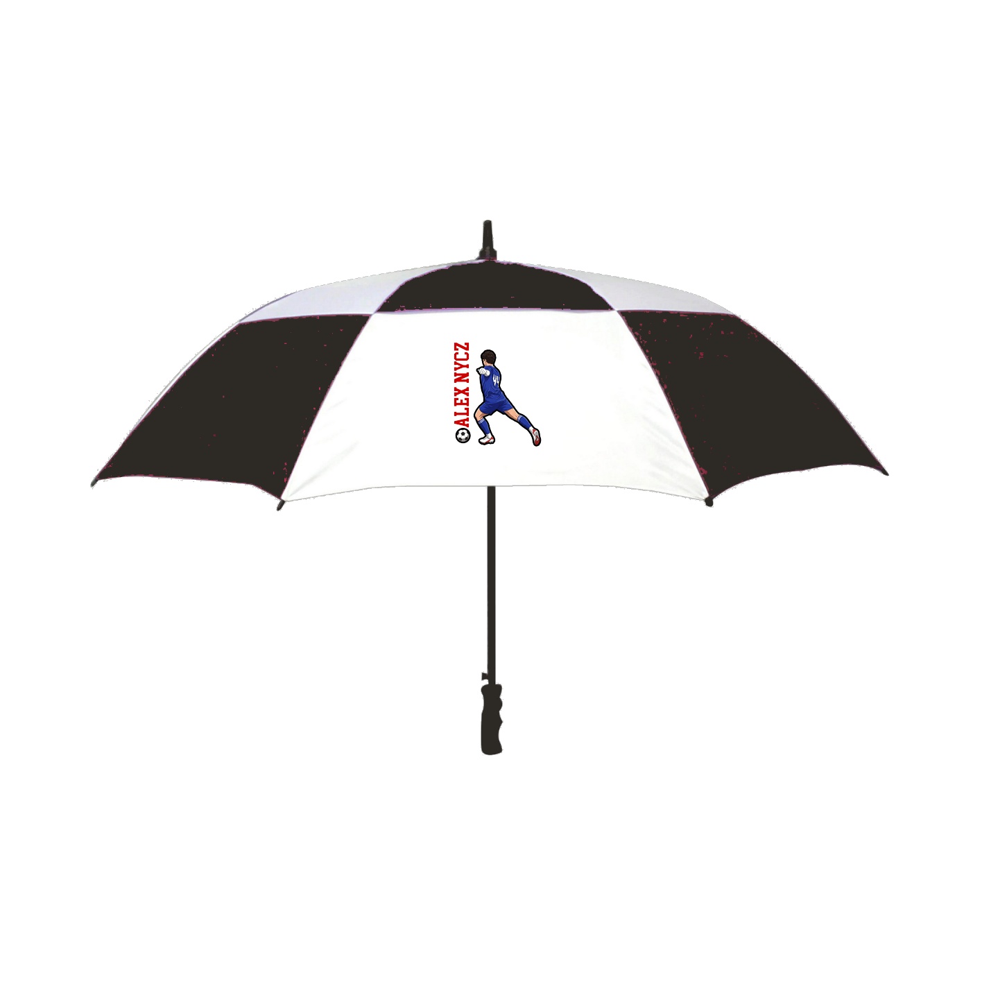 Golf Umbrella — Name Vertical in Black